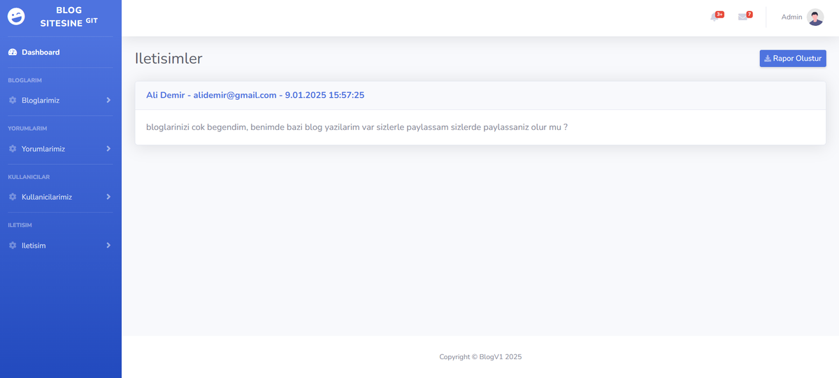 BlogsV1 - Blog Sitesi